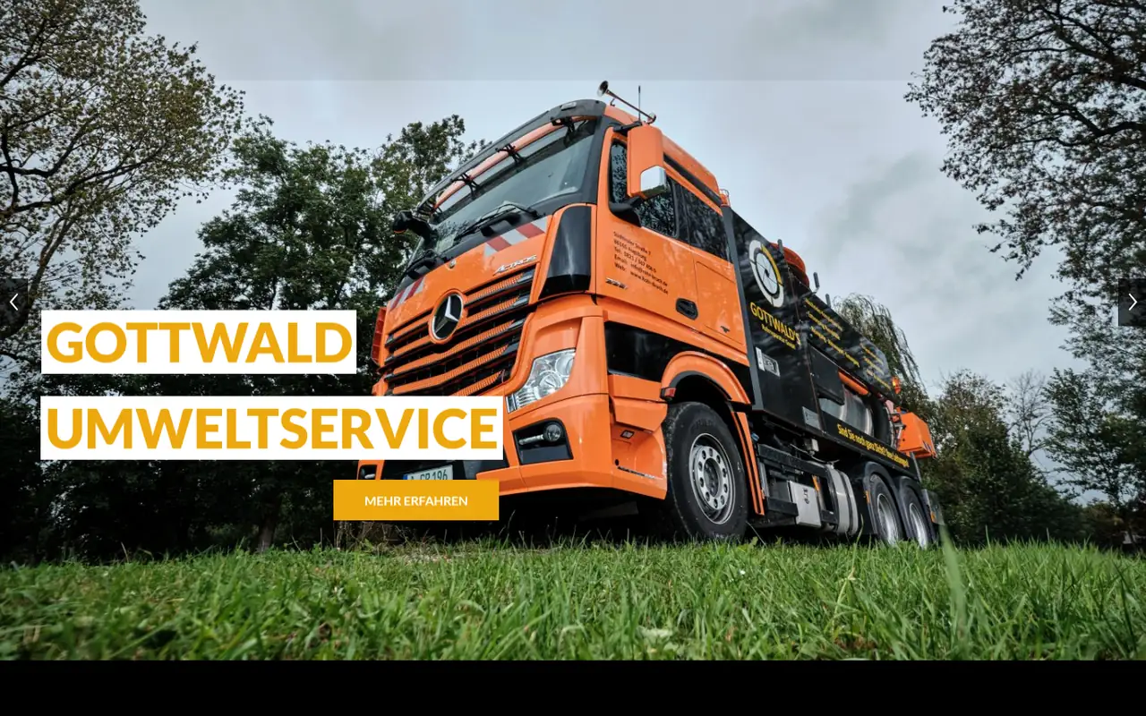 Webdesign Referenz Gottwald Rohrreparatur – Handwerk · Umweltservice, gestaltet von Schlerege Medien Königsbrunn